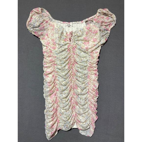 Madden NYC XXXL JR Pink Blue Floral Bodycon Dress Polyester-Spandex Blend Lined - Picture 1 of 6